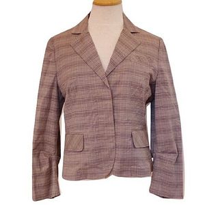 BCBG Cotton/Linen Blend Casual Plaid Blazer- Sz. Med.